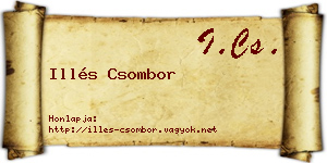 Illés Csombor névjegykártya