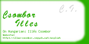 csombor illes business card