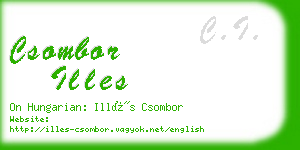 csombor illes business card